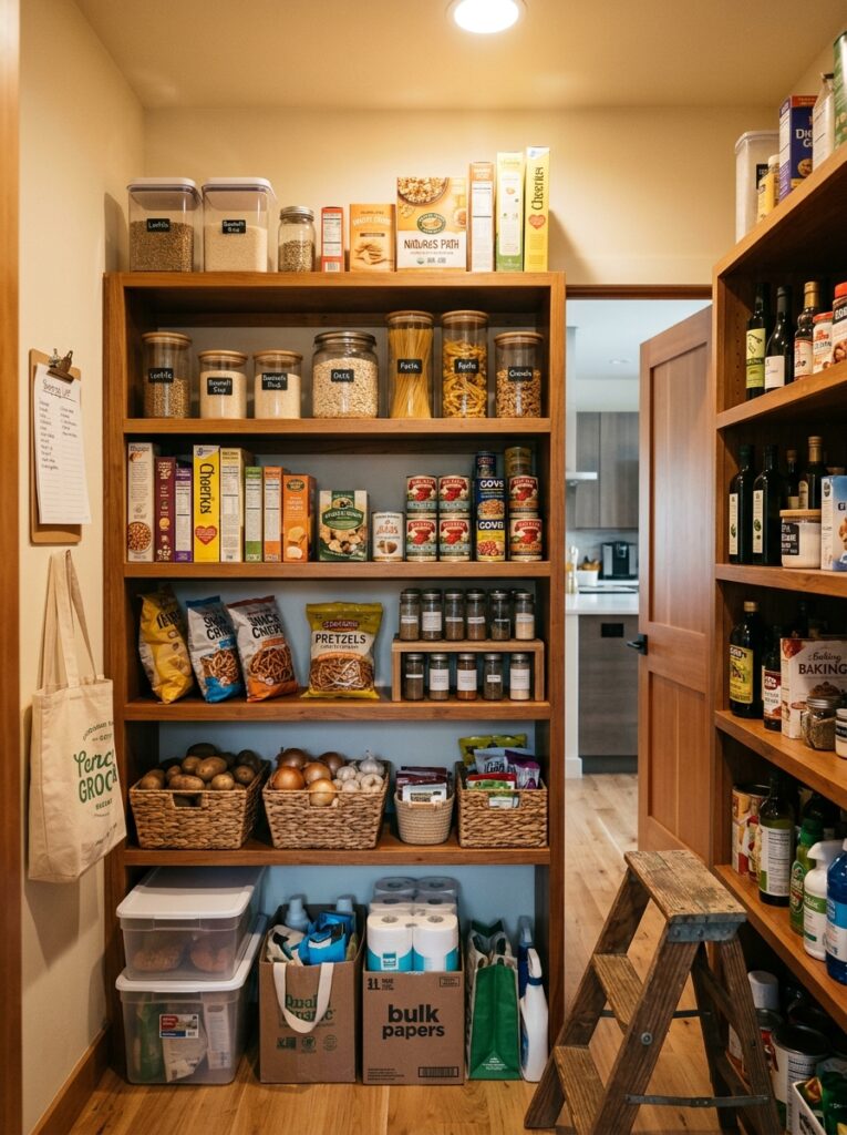 realistic pantry organization that is clean, simple, and easy to maintain daily